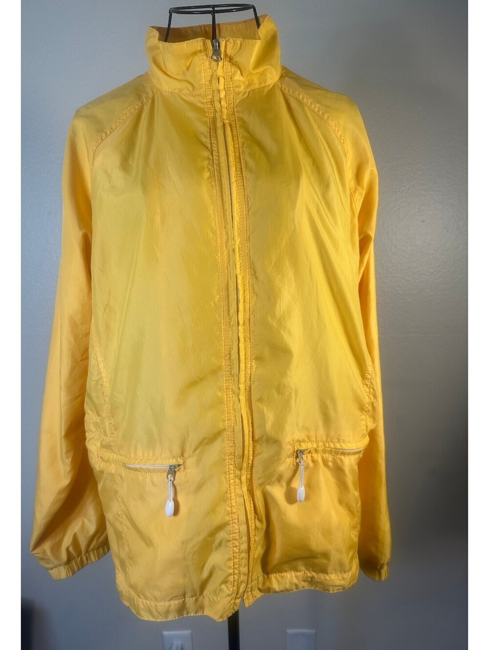 Yellow Zip Up Rain Jacket Eddie Bauer